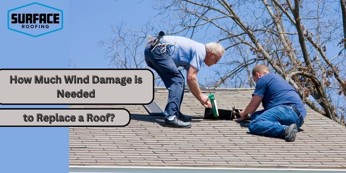 how much wind damage to replace roof