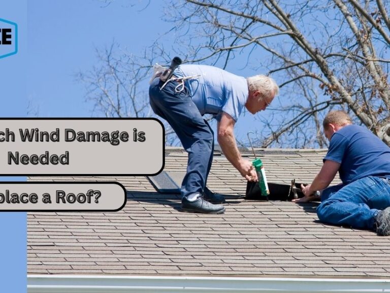 how much wind damage to replace roof